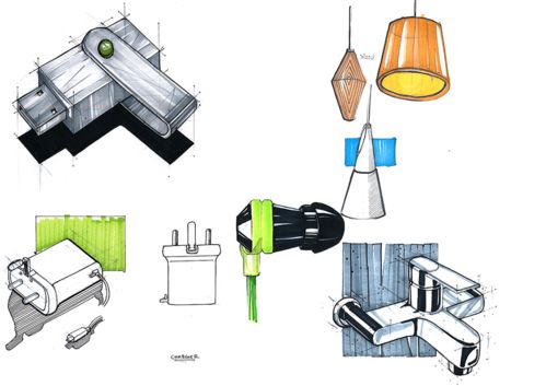 手绘口粮 超干净的产品设计手绘草图分享